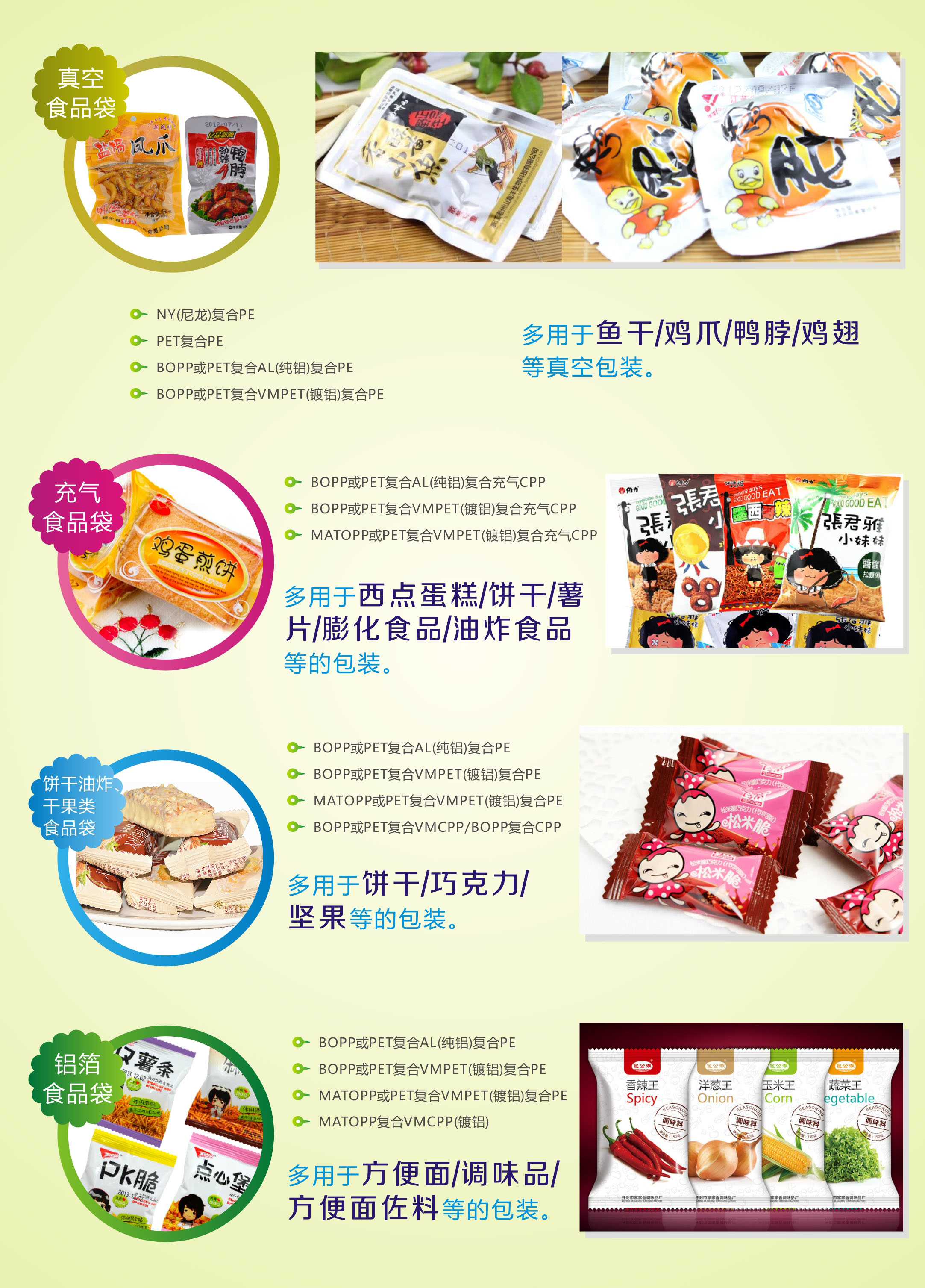 休閑食品包裝袋規(guī)格